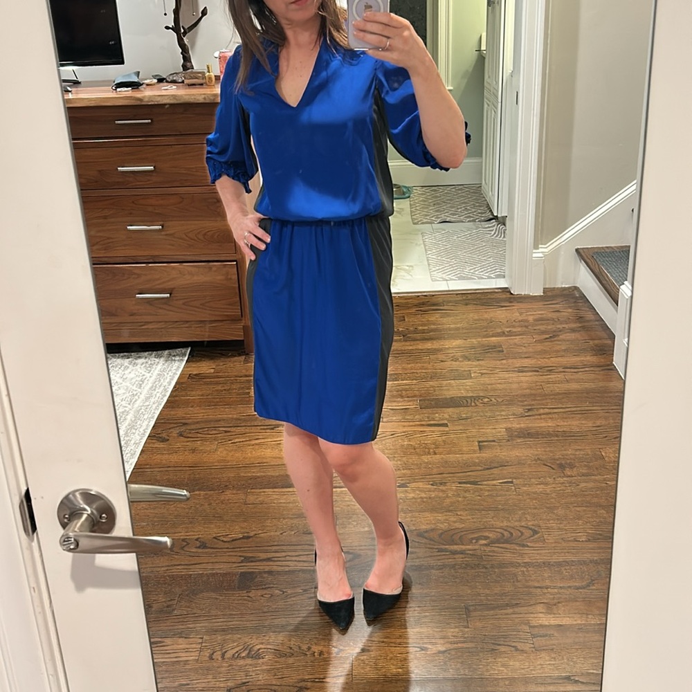 Ulla Johnson Royal Blue and black color block Dress